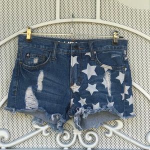 Blue jean shorts